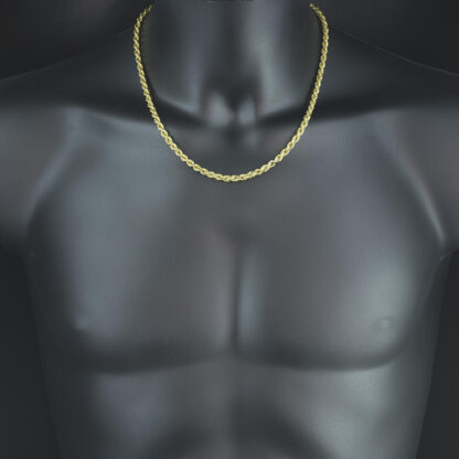 18ct Yellow Gold Rope Chain 21" 4.5mm - Image 4