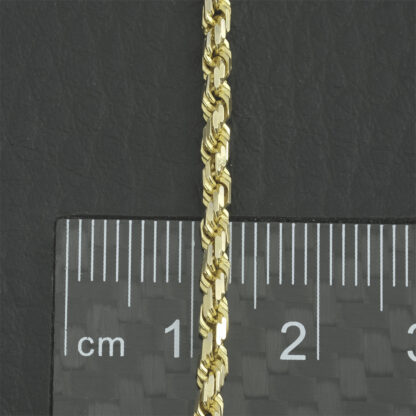 18ct Yellow Gold Diamond Cut Rope Chain 20'' 2mm - Image 2