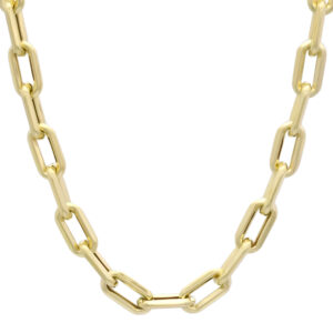18ct Yellow Oval link Belcher Chain 18&#8221; 7.5mm