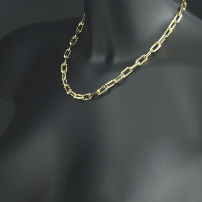 18ct Yellow Oval link Belcher Chain 18'' 7.5mm - Image 3