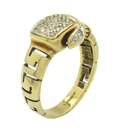 9ct Yellow Gold Gemstone Boxing Glove Ring