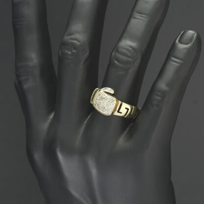 9ct Yellow Gold Gemstone Boxing Glove Ring - Image 2