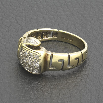 9ct Yellow Gold Gemstone Boxing Glove Ring - Image 3