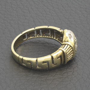 9ct Yellow Gold Gemstone Boxing Glove Ring