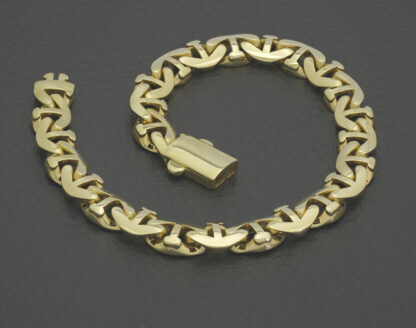18ct Yellow Gold Marina Bracelet 8" 7.5mm - Image 4