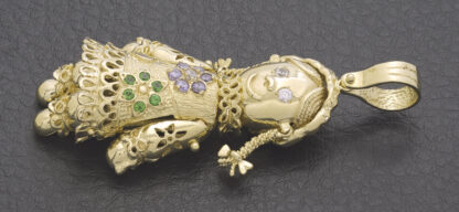 9ct Yellow Gold Gemstone Doll Pendant - Image 3