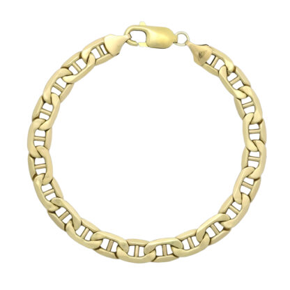 9ct Yellow Gold Marina Bracelet 8" 7mm