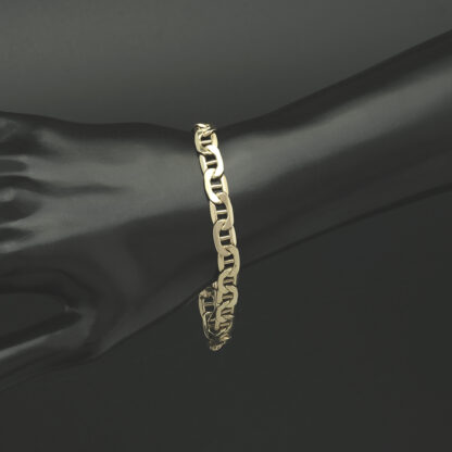 9ct Yellow Gold Marina Bracelet 8" 7mm - Image 2