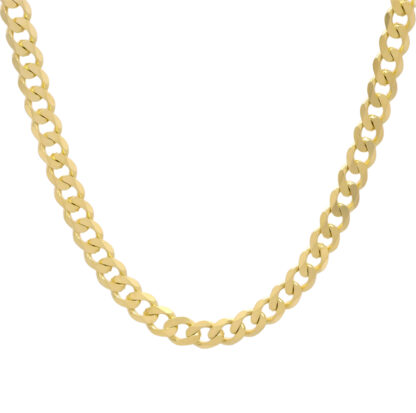 9ct Yellow Gold Curb Chain 22" 5.5mm