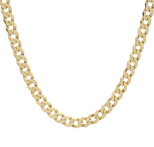 9ct Yellow Gold Curb Chain 22.5&#8243; 6mm