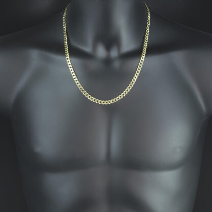 9ct Yellow Gold Curb Chain 22.5" 6mm - Image 3
