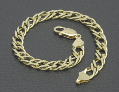 9ct Yellow Gold Fancy Link Bracelet 8" 7mm - Image 3