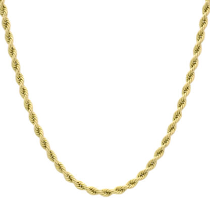 9ct Yellow Gold Rope Chain 24.5" 3mm