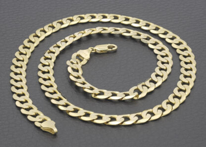 9ct Yellow Gold Curb Chain 20" 7mm - Image 4