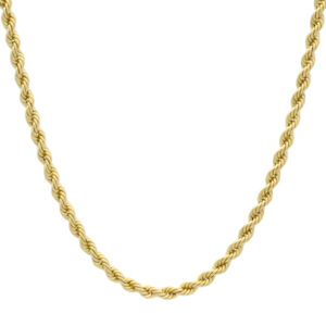 9ct Yellow Gold Rope Chain 24&#8243; 3mm