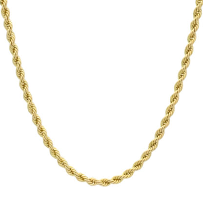 9ct Yellow Gold Rope Chain 24" 3mm