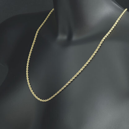 9ct Yellow Gold Rope Chain 24" 3mm - Image 3