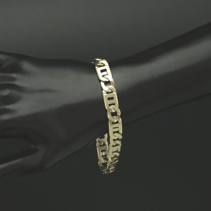 9ct Yellow Gold Marina Bracelet 8.5" 9mm - Image 2