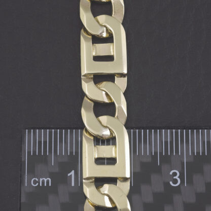 9ct Yellow Gold Marina Bracelet 8.5" 9mm - Image 3