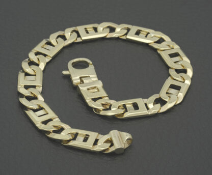 9ct Yellow Gold Marina Bracelet 8.5" 9mm - Image 4
