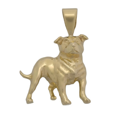9ct Yellow Gold Bulldog Pendant