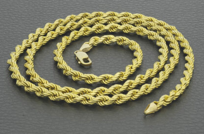 9ct Yellow Gold Rope Chain 30" 4.5mm - Image 4