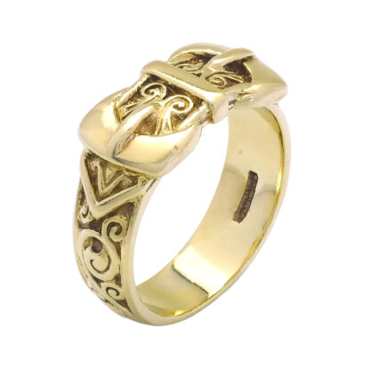 9ct Yellow Gold Buckle Ring
