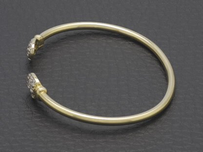 9ct Yellow Gold Gemstone Boxing Gloves Torque Bangle - Image 2