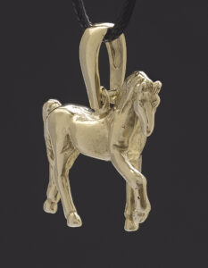 9ct Yellow Gold Horse Pendant