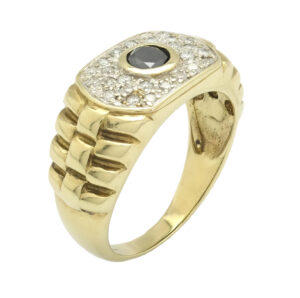 9ct Yellow Gold 0.20ct Diamond Signet Ring