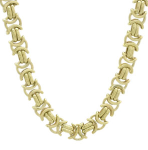 9ct Yellow Gold Byzantine Chain 22.5&#8243; 10mm