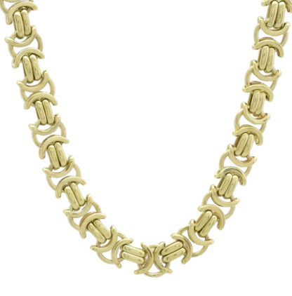 9ct Yellow Gold Byzantine Chain 22.5" 10mm