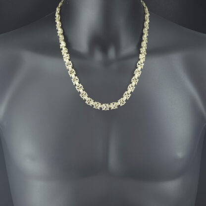9ct Yellow Gold Byzantine Chain 22.5" 10mm - Image 4