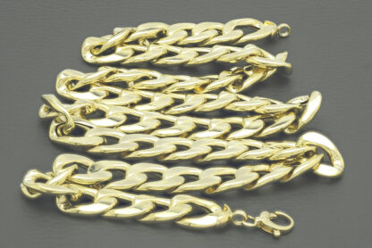 18ct Yellow Gold Curb Chain 26" 13mm - Image 4