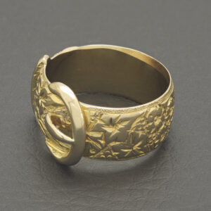 18ct Yellow Gold Buckle Ring