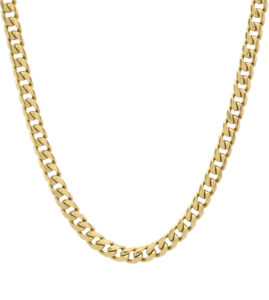 9ct Yellow Gold Curb Chain 23.5&#8243; 5mm