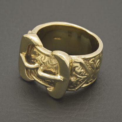 9ct Yellow Gold Double Buckle Ring - Image 4
