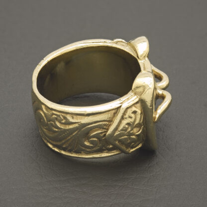 9ct Yellow Gold Double Buckle Ring - Image 3