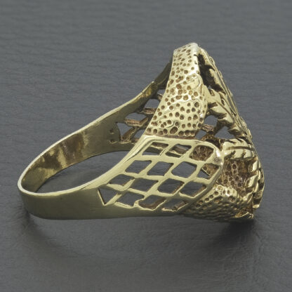9ct Yellow Gold Leaf Ring - Image 4