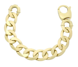 9ct Yellow Gold Curb Bracelet 9&#8243; 19mm