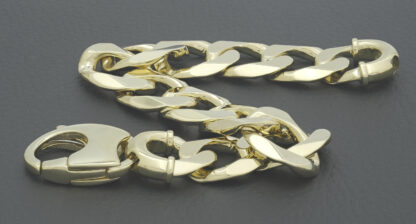 9ct Yellow Gold Curb Bracelet 9" 19mm - Image 3