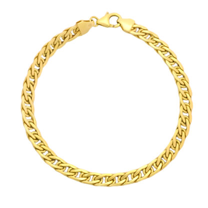 9ct Yellow Gold Fancy Curb Bracelet 7.5" 5mm