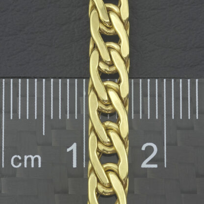 9ct Yellow Gold Fancy Curb Bracelet 7.5" 5mm - Image 2