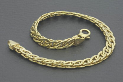 9ct Yellow Gold Fancy Curb Bracelet 7.5" 5mm - Image 4