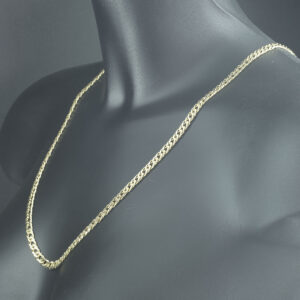 9ct Yellow Gold Fancy Curb Chain 28″ 5.5mm