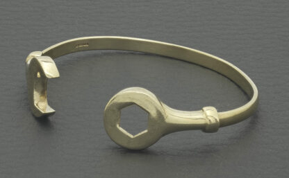 9ct Yellow Gold Spanner Bangle - Image 2