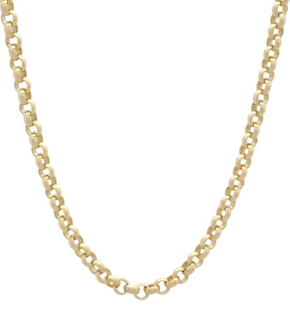 9ct Yellow Gold Belcher Chain 24" 4.5mm