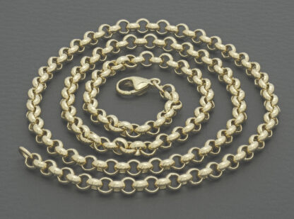 9ct Yellow Gold Belcher Chain 24" 4.5mm - Image 2