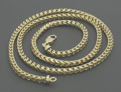 9ct Yellow Gold Franco Chain 25" 3.5mm - Image 2
