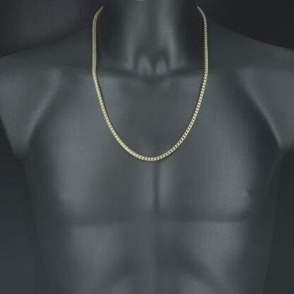 9ct Yellow Gold Franco Chain 25" 3.5mm - Image 3
